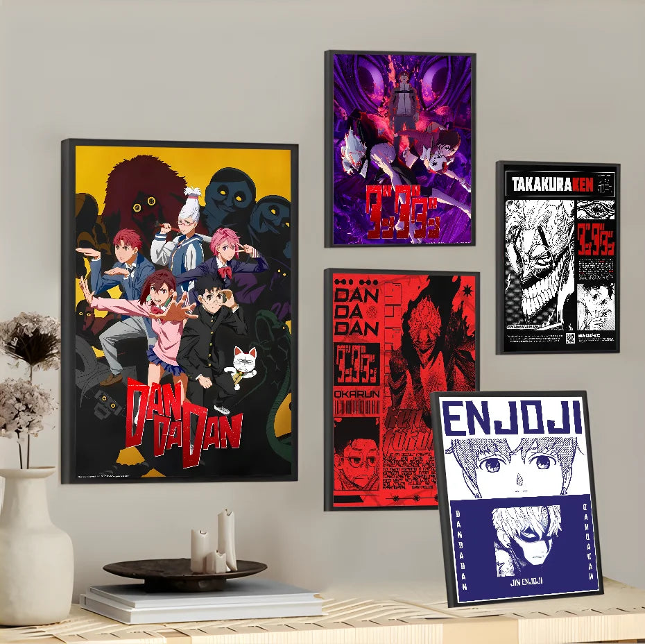 JAPAN Anime D-Dandadan Ken T-Takakura Poster Sticky Wall Art Printing Waterproof Home Living Bed Room Bar Aesthetic Decor