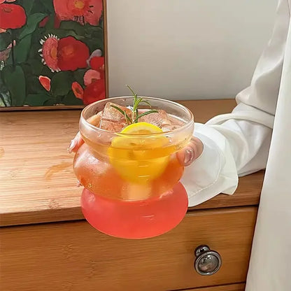 High Borosilicate Glass Coffee Cup Transparent Milk Mug Heat Resistant Breakfast Oatmeal Cup Party Juice Tea Cups