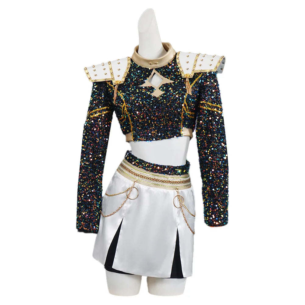 Children Zoey Mira Rumi Demon Hunters Cosplay Costume Kid Girls Disguise Halloween K-POP Group Idol