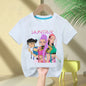 KPop Demon Hunters Rumi Zoey Mira Neck Cartoon Kids T-shirt