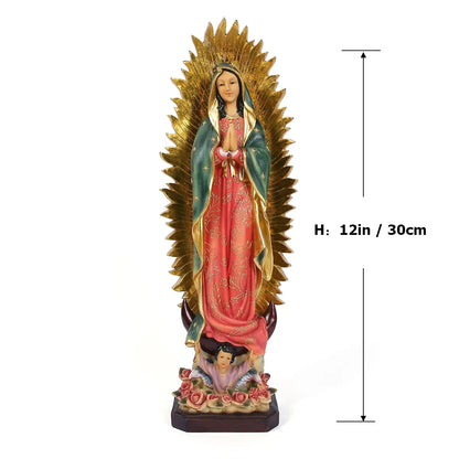 1PC 8 inch our lady of virgin mary statues Guadalupe Resin sculpture Ideal Gift for Religious Indoor Decoration