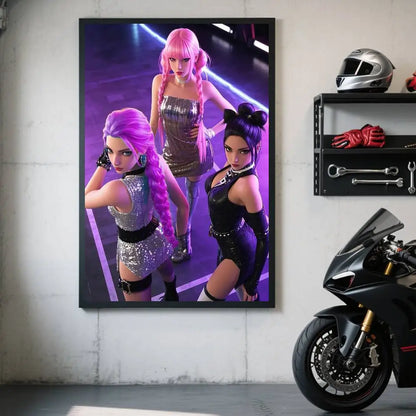 1PC Movie KPop Demon Hunters  Poster Sticky Decorative poster print painting wall art modern stylish Coffee House decor