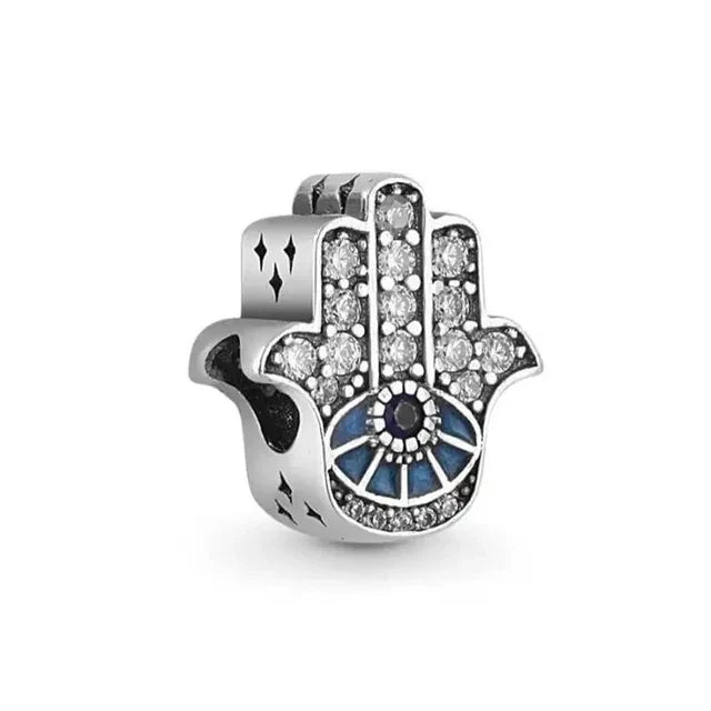 New 925 Silver Eye Palm Skull Wings Sun Pendants Charms Beads Fit Original Bracelet Accessories DIY Jewelry For Women