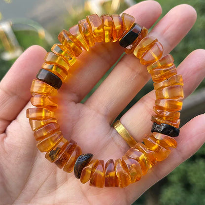 Big Natural Amber Bracelet for Unisex Gift Irregular New Unique 100% Genuine Ambre Diy Beads Healing Jewelry Supplier Wholesale
