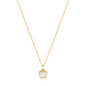 LENNIK 100% 925 Sterling Silver Women necklace plated with Exquisite five petal flower hollowed out white shell zircon plata 925