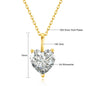 Oval Cut Moissanite Diamond Pendant 14K Gold for Women 2CT 3CT D VVS1 100% Au585 Necklaces for Anniversary Gifts Classic Jewelry