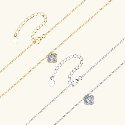 Lnkry 3mm 0.1ct Moissanite Necklace Certified 925 Sterling Silver Lucky Clover Flower Pendant Necklace For Women 2025 Jewely