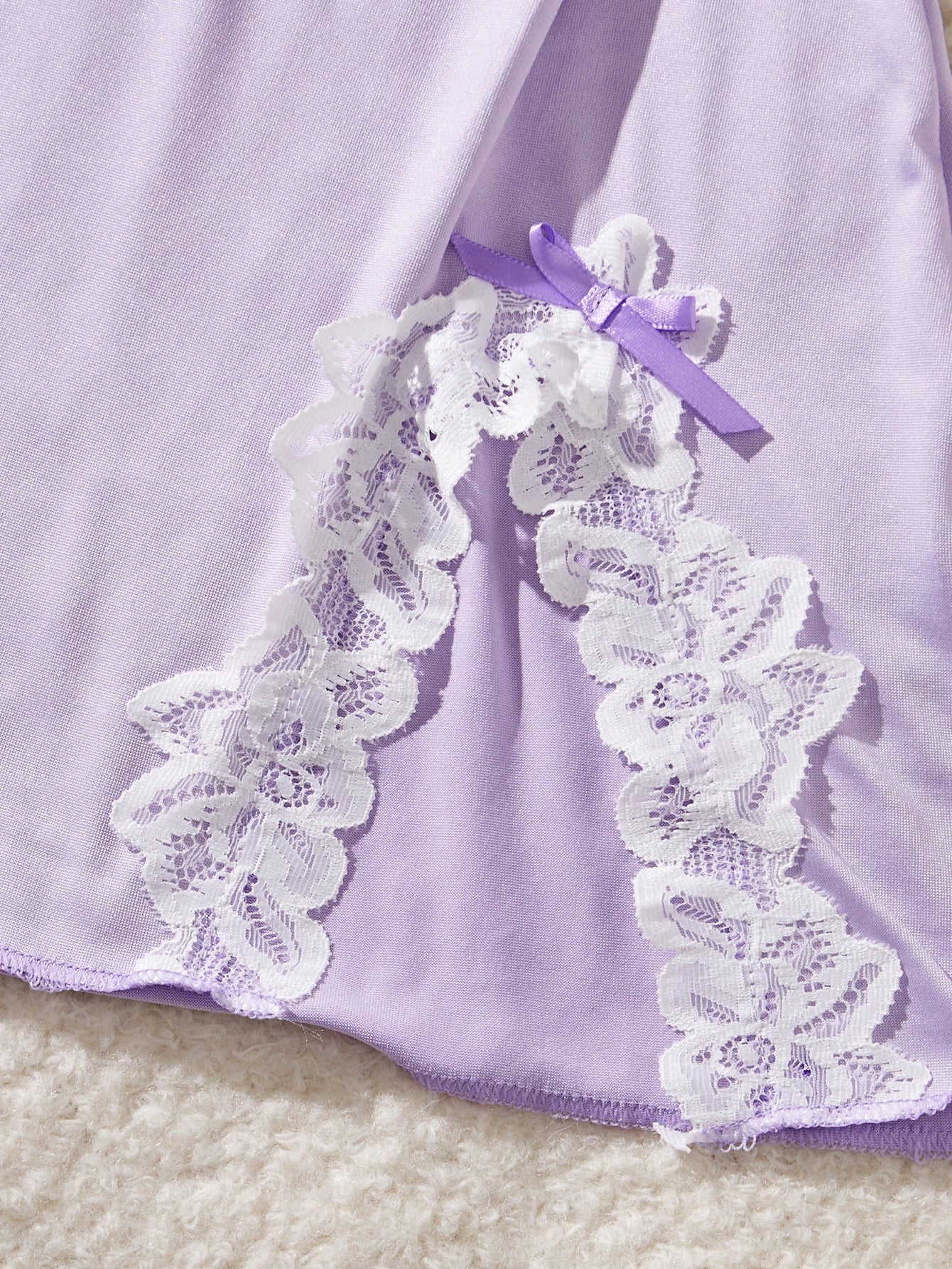 Light Purple Women Nighttime Lingerie Babydoll