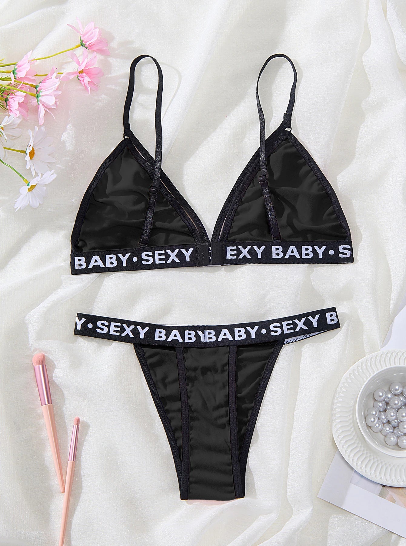 Women's Sexy Lingerie Set - Unpadded & Solid Color Collection