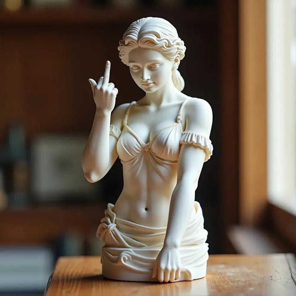Funny Middle Finger Venus Statue Funny Goddess Statue 3d Resin Office Home Cultural Decoration Design Unique Ornaments Craft