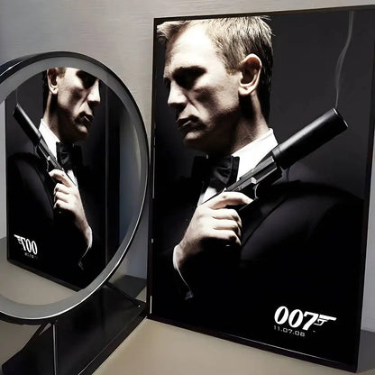 J-James Bond 007 Poster HD Art Sticky Wall Waterproof Home Living Room Bedroom Aesthetic Decoration