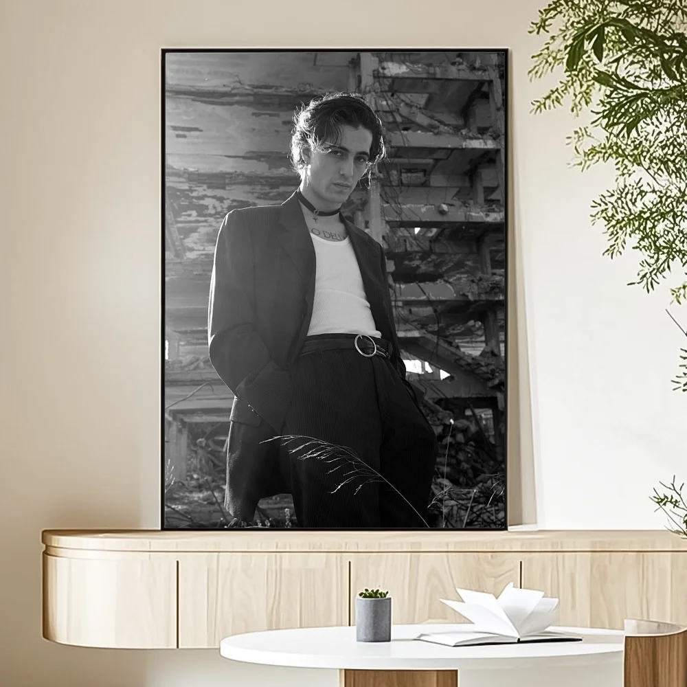 M-Maneskin D-Damiano David Band Poster HD Art Sticky Wall Waterproof Home Living Room Bedroom Bar Aesthetic Decoration