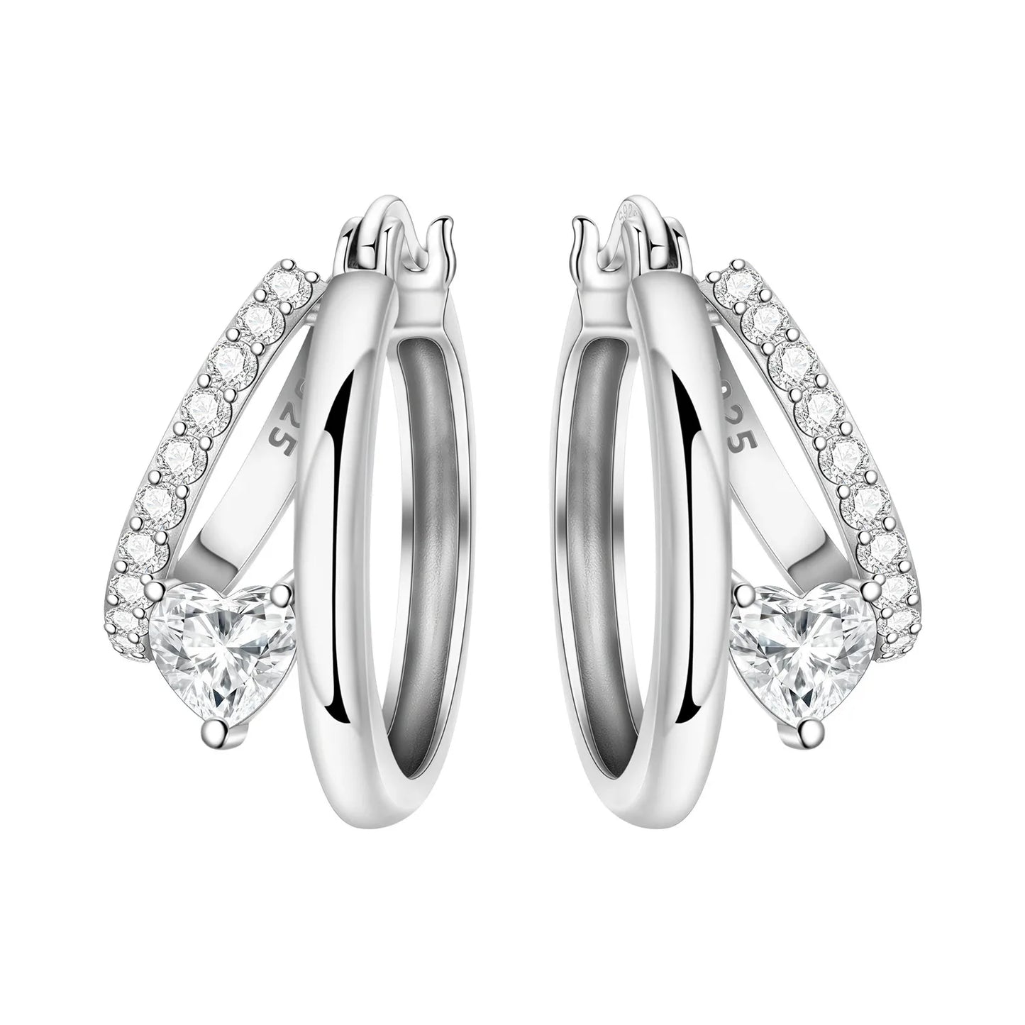 CYMYSS 2025 New 925 Sterling Silver Classic Hollow-out Versatile Hoop Earrings for Women Fine Jewelry Ideal Birthday Party Gifts