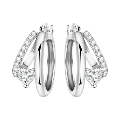 CYMYSS 2025 New 925 Sterling Silver Classic Hollow-out Versatile Hoop Earrings for Women Fine Jewelry Ideal Birthday Party Gifts