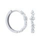 Luxury 925 Sterling Silver Ear Needle Flower Colorful Crystal Gold Earring For Women Hoop Earrings Trend Jewelry  Accessories