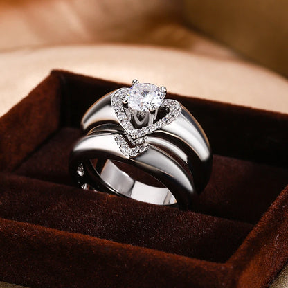 2024 New Trend S925 Silver Round Bright Zircon Ring For Women Single Engagement Wedding Christmas Gift Elegant Jewelry