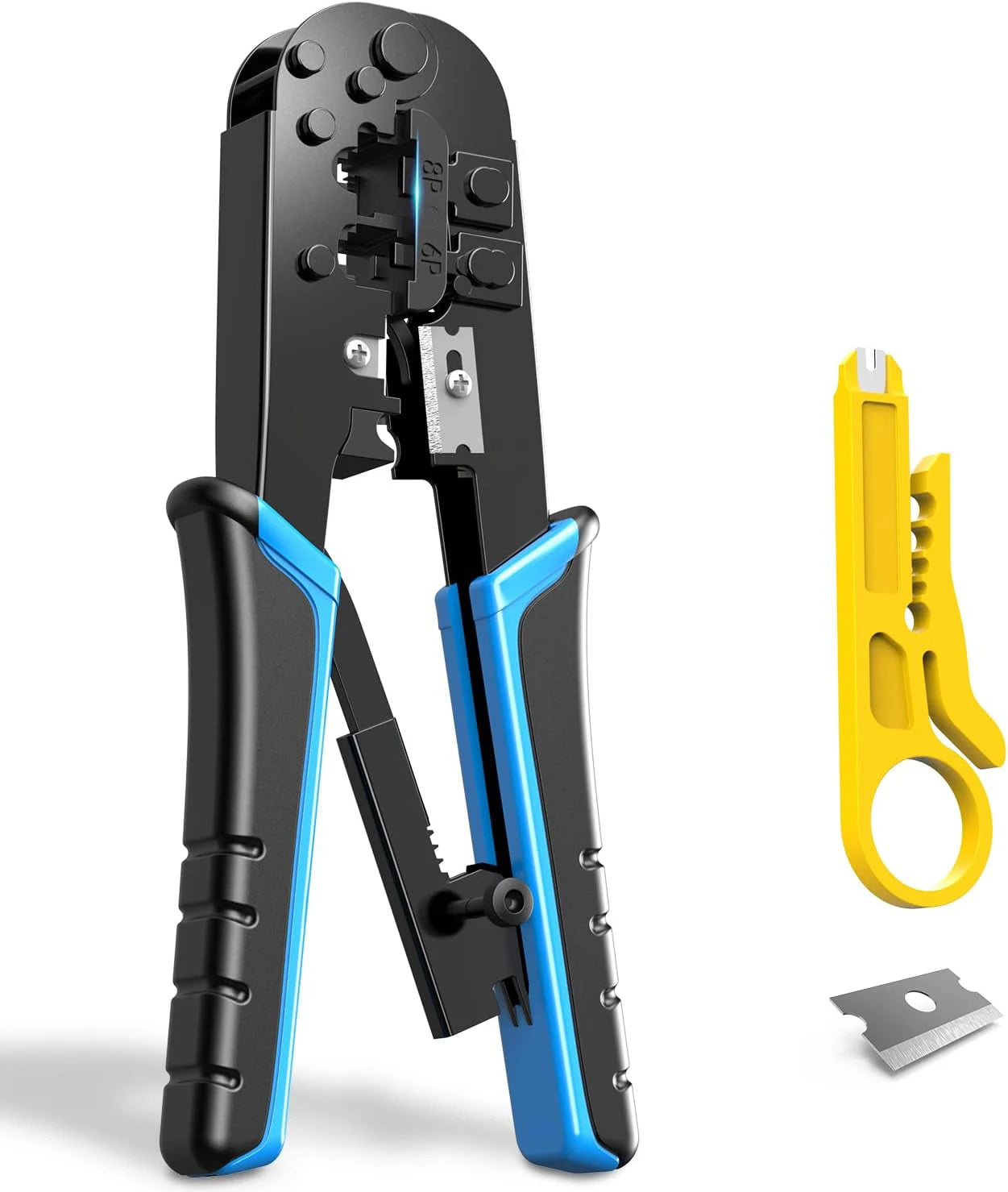 RJ45 Crimper RJ11 RJ45 Crimping Tool Ethernet Network LAN Cable Crimper Cutter Stripper Plier for 6P 8P RJ11 RJ12 RJ45