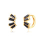 Luxury 925 Sterling Silver Ear Needle Flower Colorful Crystal Gold Earring For Women Hoop Earrings Trend Jewelry  Accessories