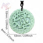 Light Green Natural Jade Flower Heart Pendant Necklace Real Jewellery Carved Gemstone Fashion Charm Amulet Gifts for Women Men