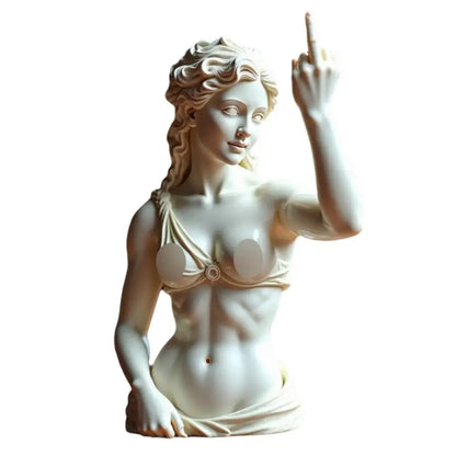 Funny Middle Finger Venus Statue Funny Goddess Statue 3d Resin Office Home Cultural Decoration Design Unique Ornaments Craft