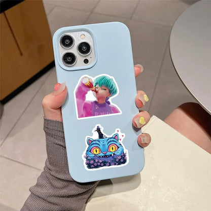 A50/55/60Pcs KPop Demon Hunters Stickers KPop Demon Hunters DIY Stickers Scrapbooking Phone Luggage Skateboard Waterproof Decals
