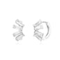 Luxury 925 Sterling Silver Ear Needle Flower Colorful Crystal Gold Earring For Women Hoop Earrings Trend Jewelry  Accessories