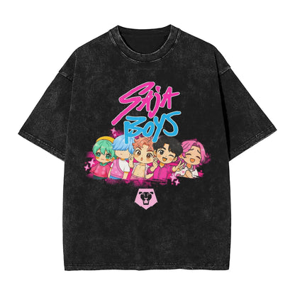 Saja Boys Kpop Demon Hunters Vintage Style T-Shirts