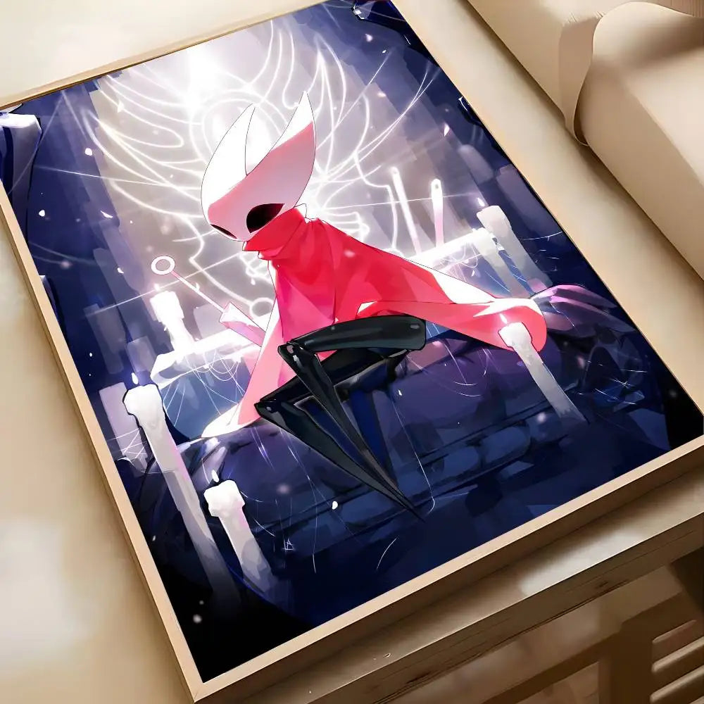 Cute Characte Game Hollow Knight Silksong-Cool Poster Canvas painting with prints Home bedroom living room decoration gift