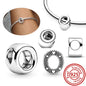 Hot Sale 100% 925 Sterling Silver 26 Letter A~Z Alphabet DIY Name Beads Fit Original  Charm Bracelet Bangles Fine Jewelry