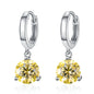 2ct Moissanite Diamond Earrings 100% S925 Sterling Sliver Orginal Drop Earring Wedding Bride Jewelry with Certificate for Women
