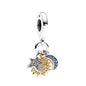 New 925 Silver Eye Palm Skull Wings Sun Pendants Charms Beads Fit Original Bracelet Accessories DIY Jewelry For Women