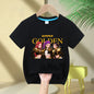 KPop Demon Hunters Rumi Zoey Mira Neck Cartoon Kids T-shirt