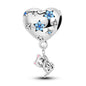 Original Charms 925 Silver Plated Bee Moon Star Pendant Fit Bracelet Making For Woman Fashion Jewelry