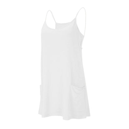Sport Mini Dress For Women Summer Sleeveless Dress Casual Short Sundress