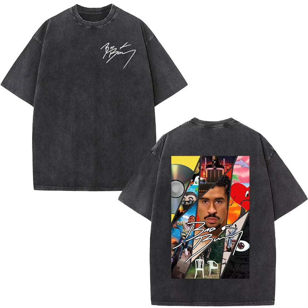 Rapper Bad Bunny Album Cover Print T-Shirt
