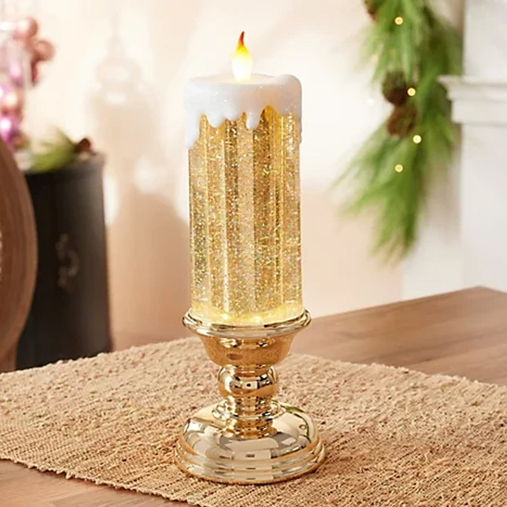 Rechargeable Colour Electronic LED Waterproof Candle With Glitter Colour Changing LED Water Candle
