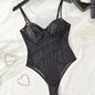 Sexy Bodysuit Lingerie Tight Fitting Women Deep V-neck Shaping Adjustable Shoulder Straps