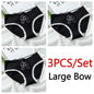 3PCS/set Cotton Bar Girl Panties Butterfly Sexy Design Unique Mid Waist Women Briefs Breathable Girls Underwear Soft Lingerie