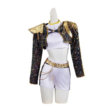 Children Zoey Mira Rumi Demon Hunters Cosplay Costume Kid Girls Disguise Halloween K-POP Group Idol