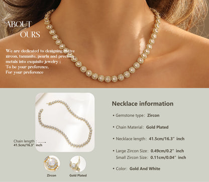 Tennis Necklace Necklace for Women Men Necklace Zircon Party Gift Trendy Jewelry Chains