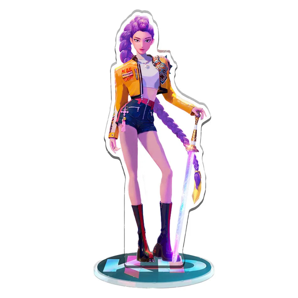 KPop Demon Hunters Standing Up Ornament Acrylic Superstar Desktop Stand Decor Anime Figures Craft Creative Gifts for Fan Lover