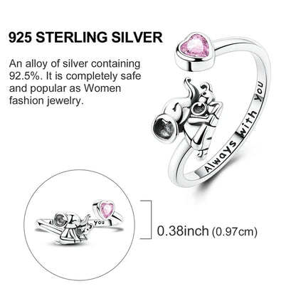 New 925 Sterling Silver Open Ring Hollow Rose Infinite Love Simple Ring Women Wedding Engagement Party Jewelry Gift