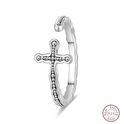 New 925 Sterling Silver Open Ring Hollow Rose Infinite Love Simple Ring Women Wedding Engagement Party Jewelry Gift