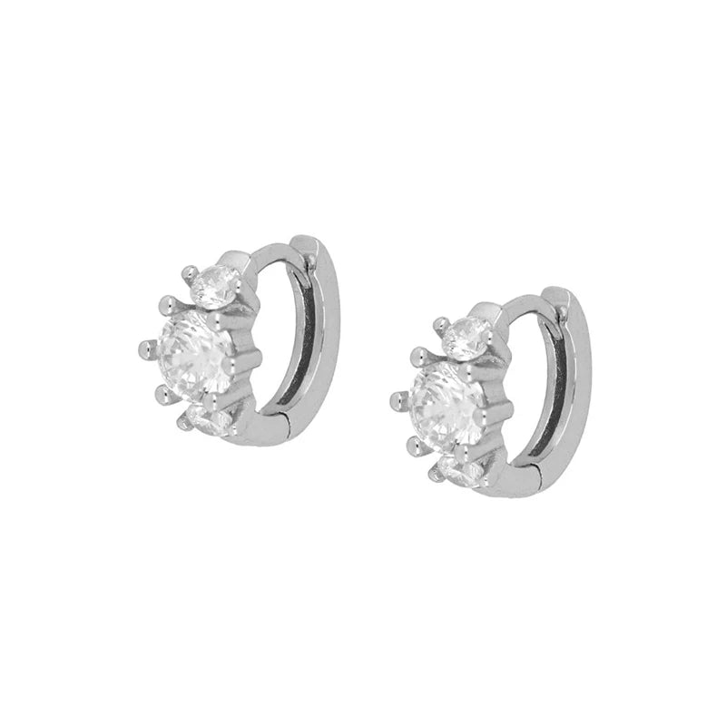 JINFU Gold Plated Earrings Set For Women Boho Style CZ Zircon Women's Clip Stud Dangle Hoop Earrings 2022 Jewelry Wholesale