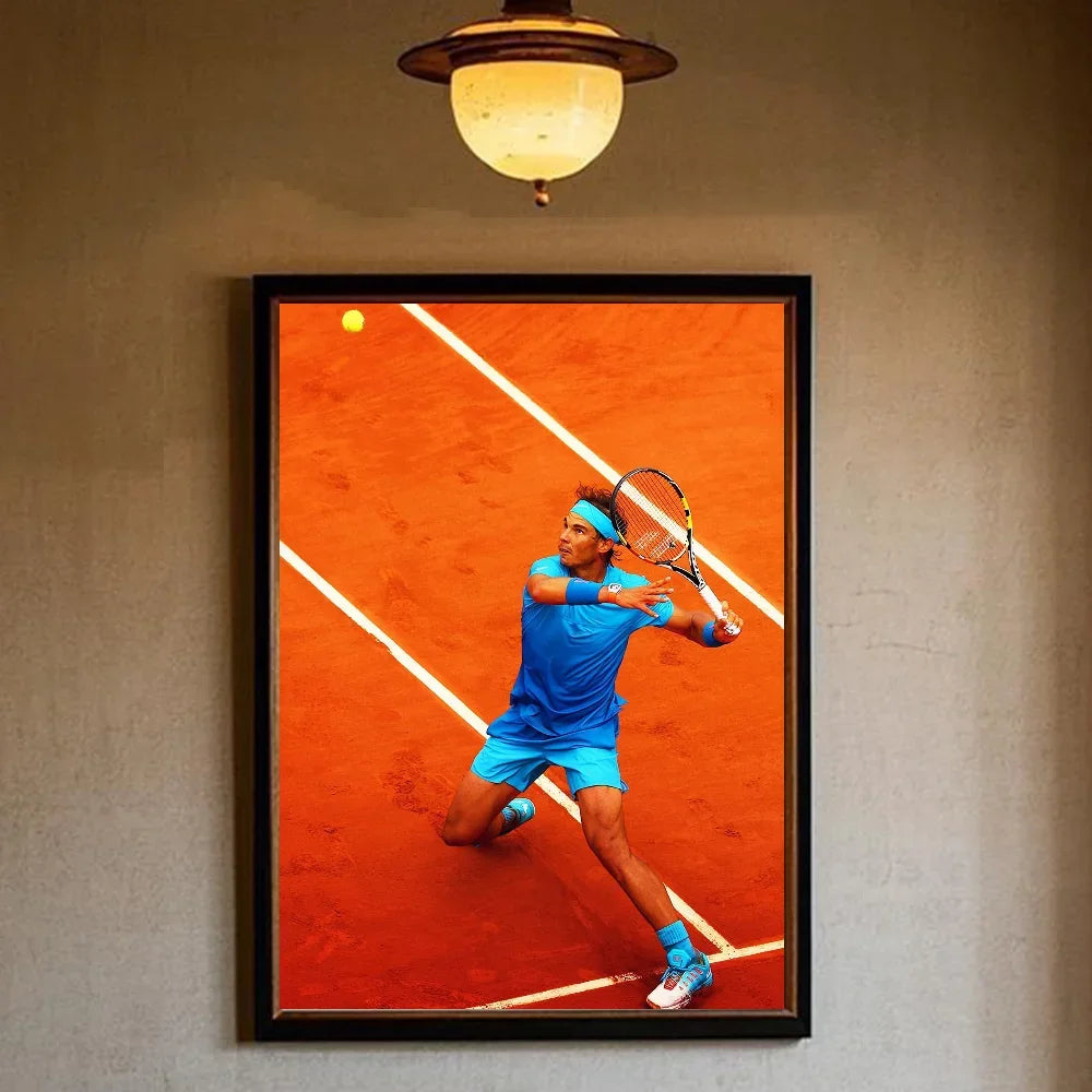 Tennis R-Rafael N-Nadal Poster HD Art Sticky Wall Waterproof Home Living Room Bedroom Bar Aesthetic Decoration