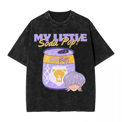 Oversized Washed T-Shirt My Little Soda Pop Saja Boys KPop Demon Hunters