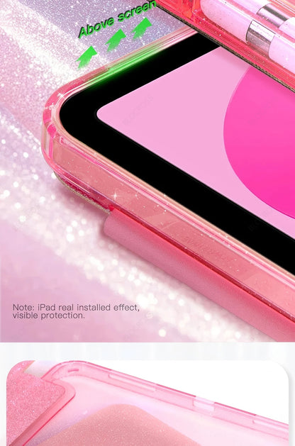 For 2025 iPad Air 11 Case 10th 11th A16 Cover For iPad Pro 11 Air 4 5 10.9 12.9 M2 M3 M4 Pro 13 10.2 7 8 9th Pencil Holder Case