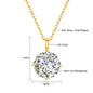 Oval Cut Moissanite Diamond Pendant 14K Gold for Women 2CT 3CT D VVS1 100% Au585 Necklaces for Anniversary Gifts Classic Jewelry
