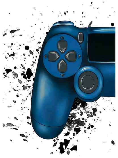 Gamepad Abstract Poster Canvas Painting Print Wall Art Picture Game Player Children'S Room Decorative Painting Boy Gift