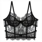 Full Lace Embroidery Ultra-Thin Transparent Intimates Push Up Pure Desire Soft Steel Ring Anti Saggging Underwear Low Waist